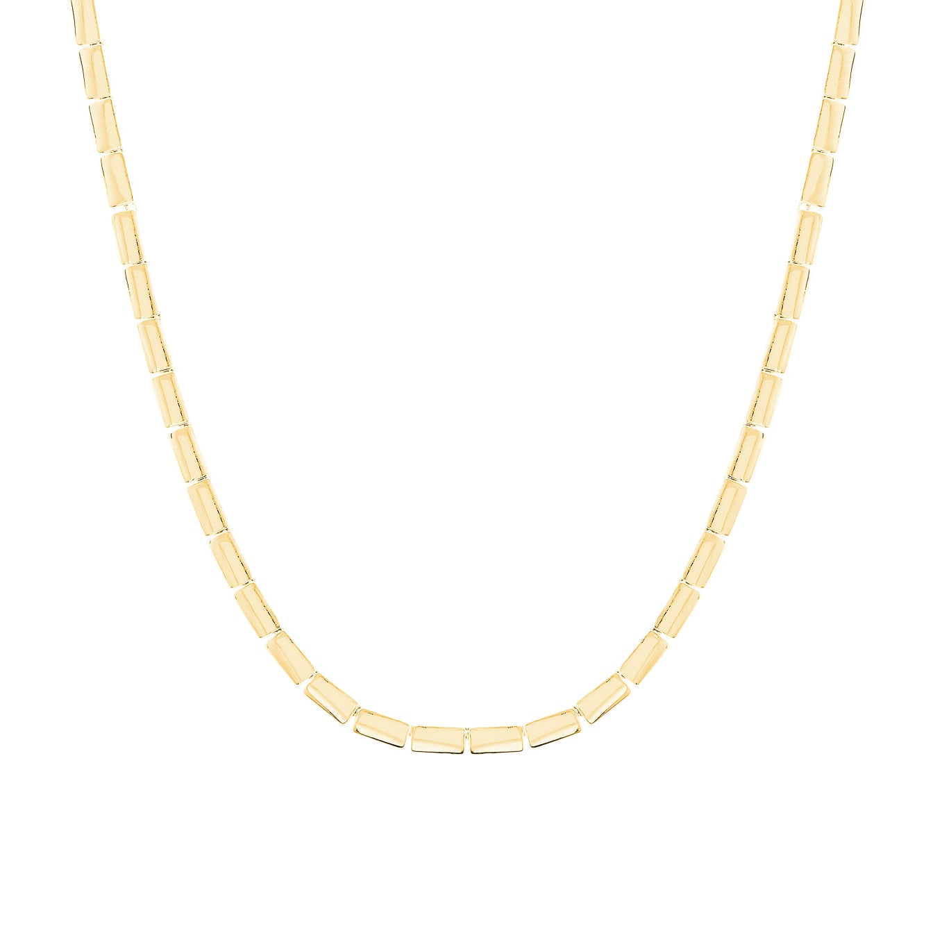 COLAR DE CANUTILHOS LISO PRATA 925