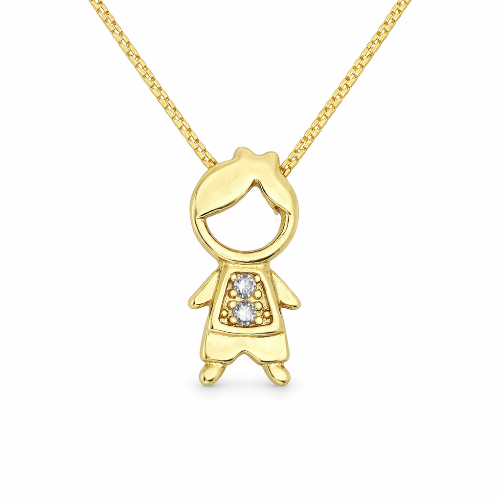 COLAR PINGENTE FILHO BANHO EM OURO 18K