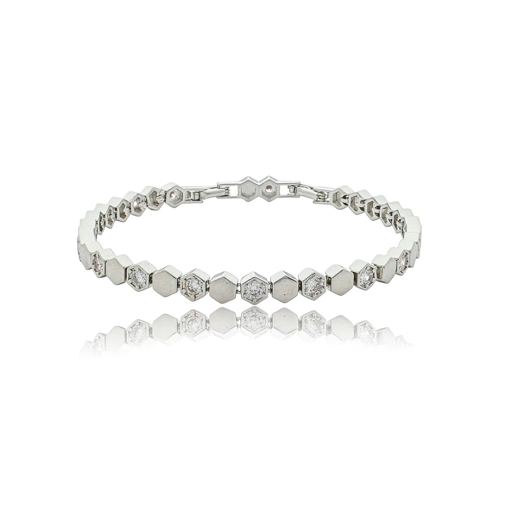 PULSEIRA HEXÁGONO COM ZIRCÔNIA