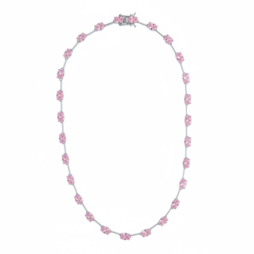 COLAR RIVIERA OVAL FIO FACA ZIRCÔNIA