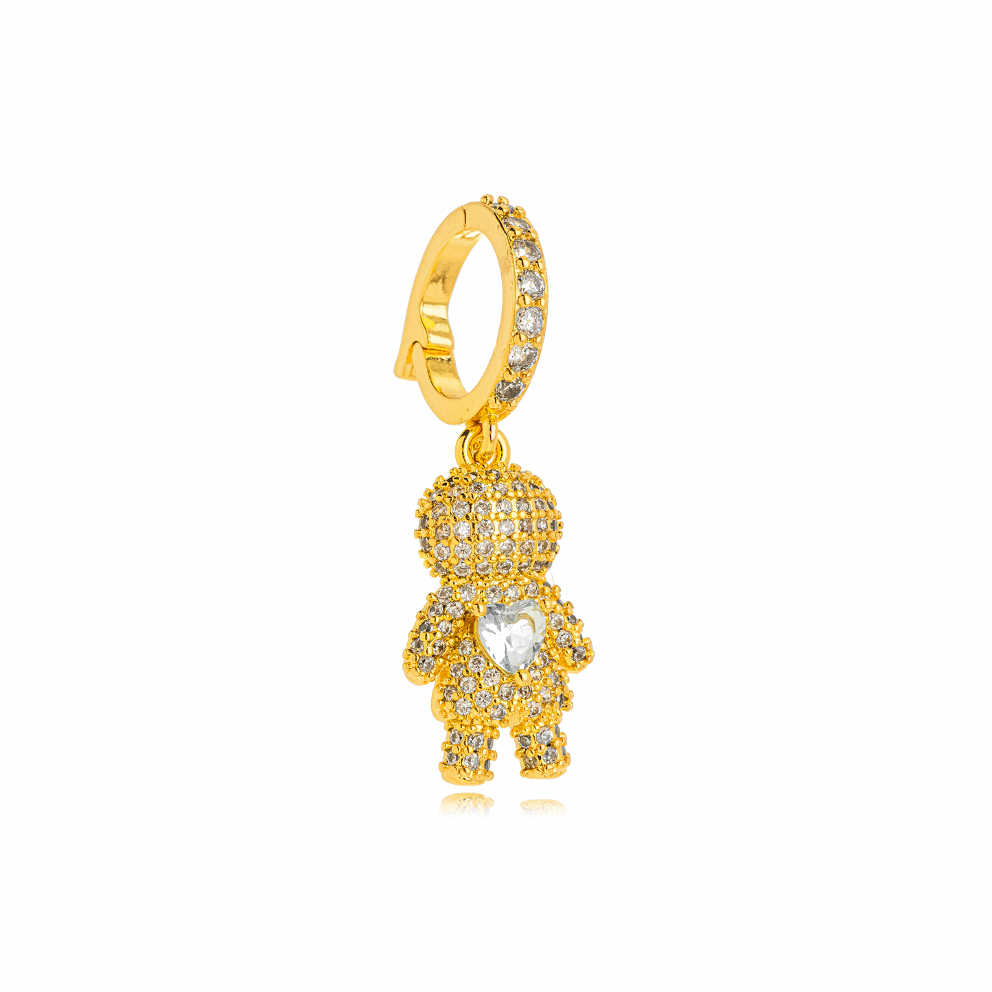 PINGENTE CRAVEJADO BANHO NO OURO 18K