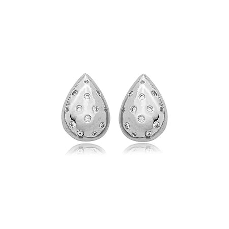 CONJUNTO BRINCO E COLAR GOTAS CRAVEJADO