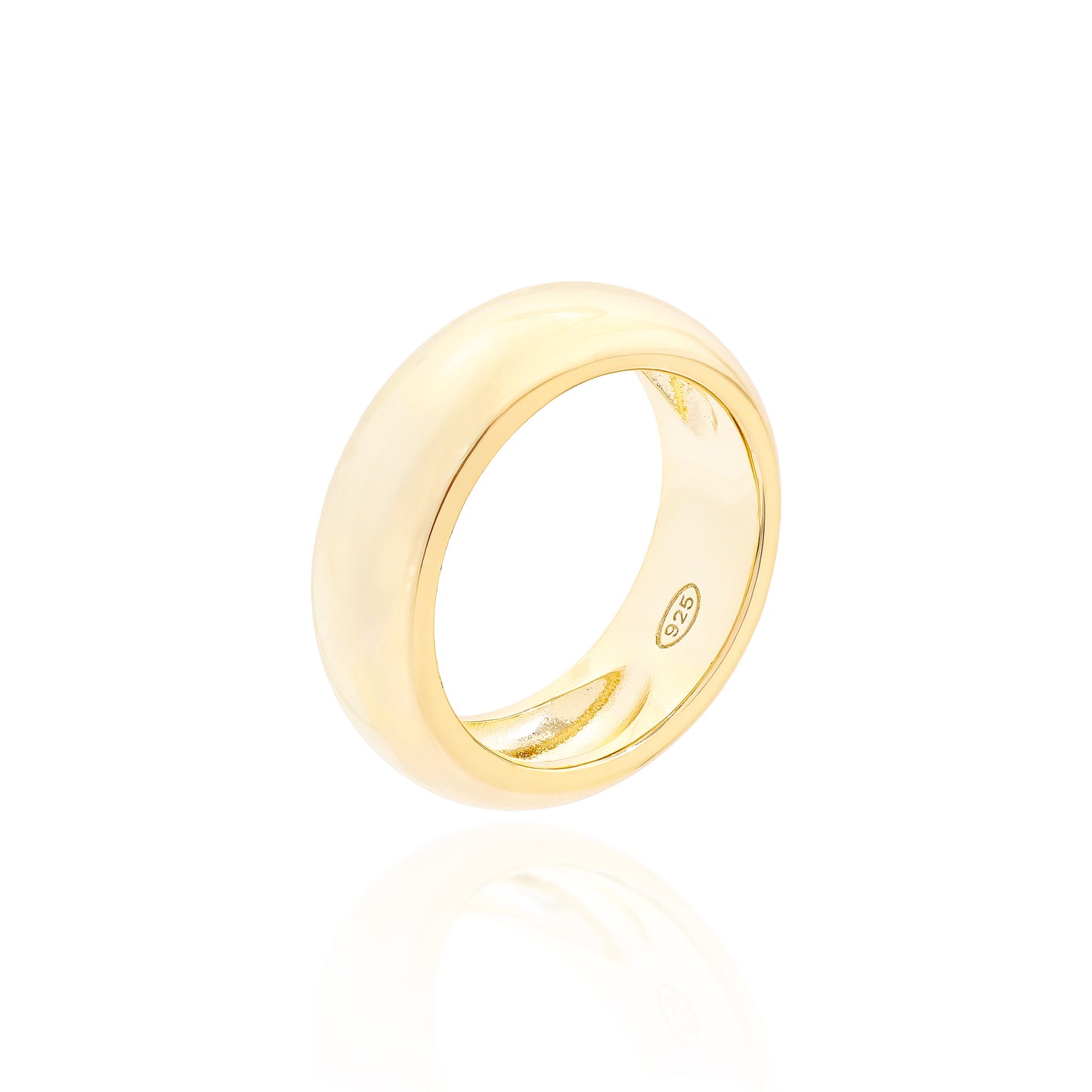 ANEL BOLD LISO PRATA 925 BANHO OURO 18K