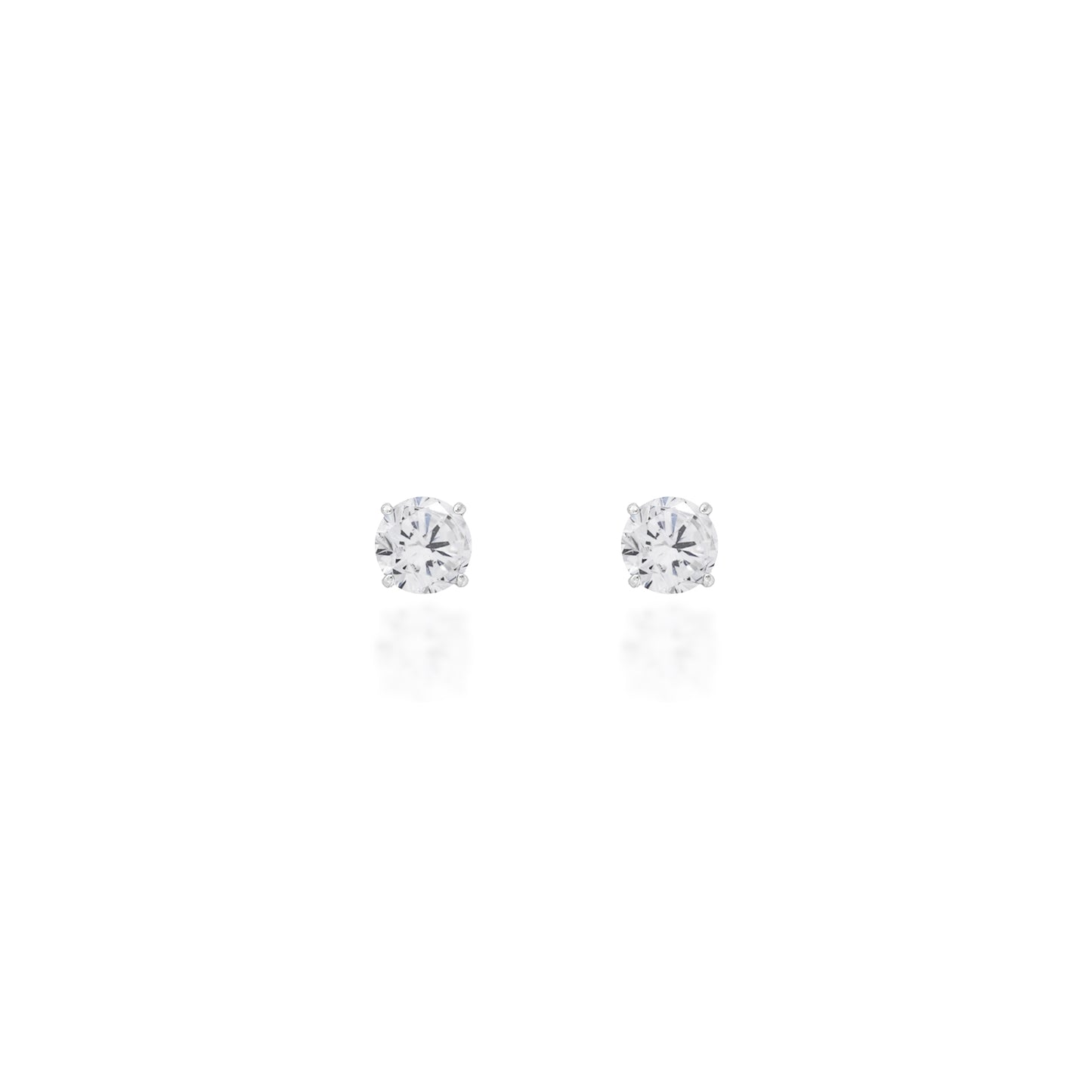 BRINCO PONTO DE LUZ MOISSANITE 0.20CT - 3MM EM PRATA