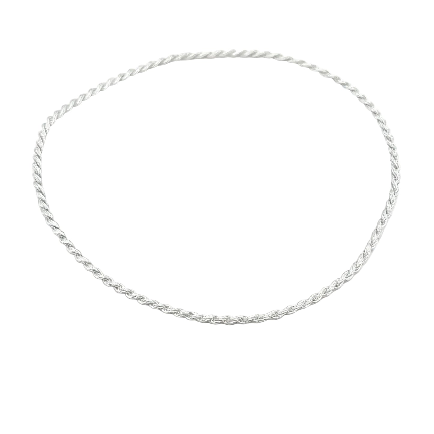 CORRENTE CORDÃO BAIANO PRATA 925 BANHO EM RÓDIO 60CM- 10G