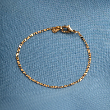 PULSEIRA MASCULINA PIASTRINE BANHO EM OURO 18K