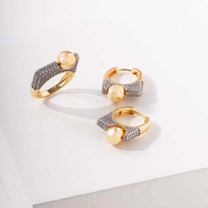BRINCO ARGOLA MICRO ZIRCÔNIA BANHO EM OURO 18K