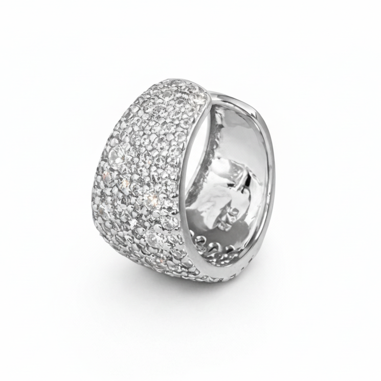 PIERCING FAKE CRAVEJADO EM PRATA 925 COM BANHO EM OURO 18K