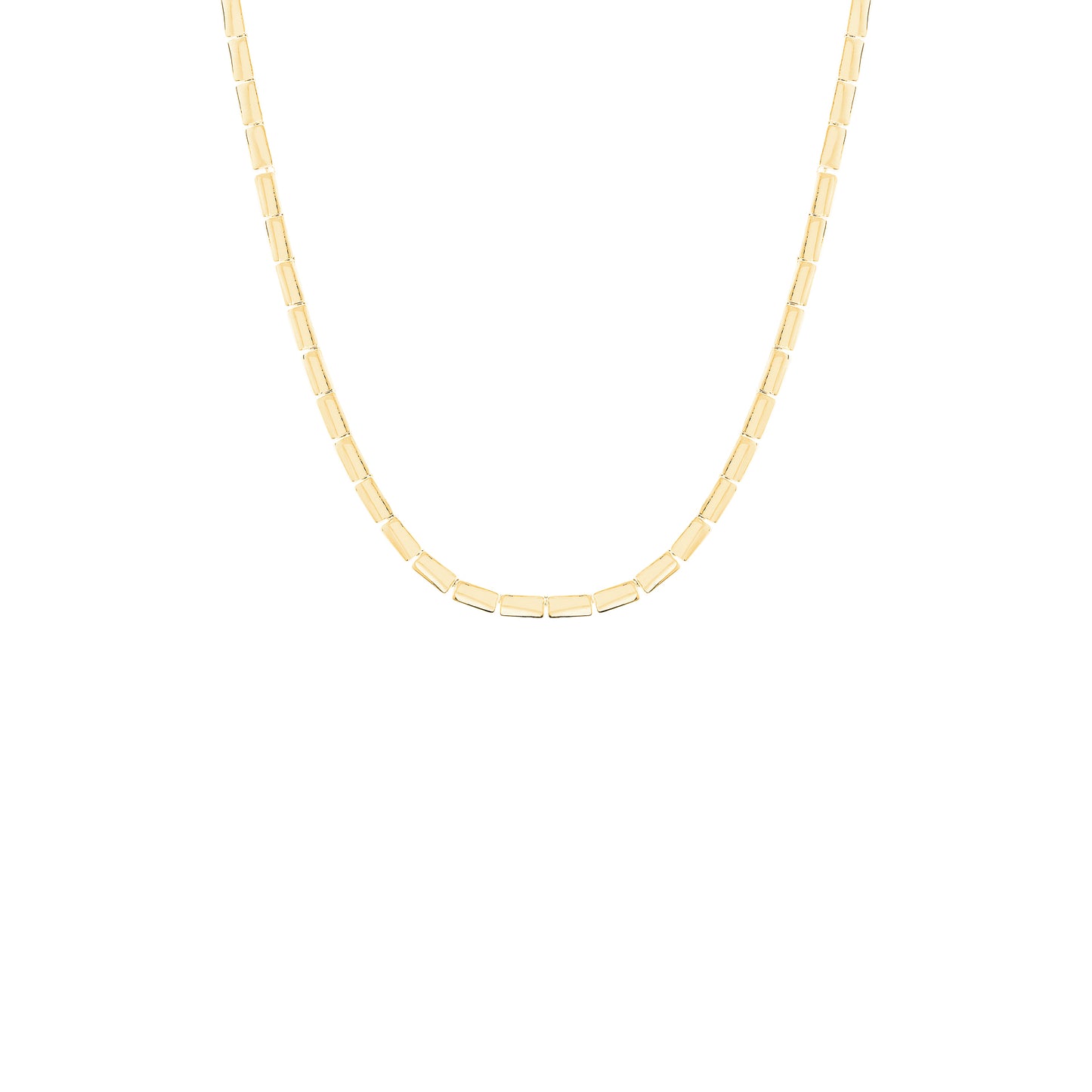 COLAR DE CANUTILHOS LISO PRATA 925