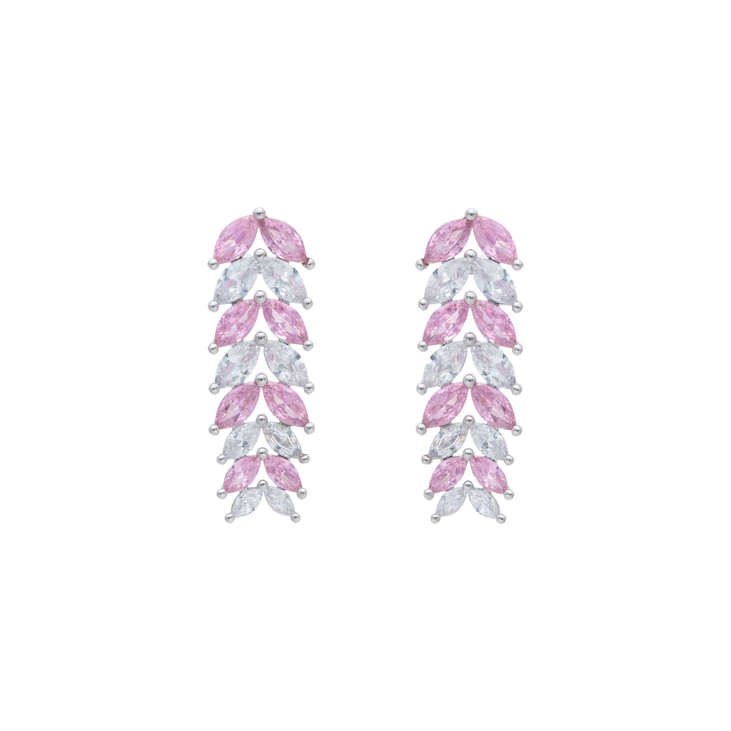 BRINCO NAVETE ZIRCÔNIA BANHO EM RÓDIO