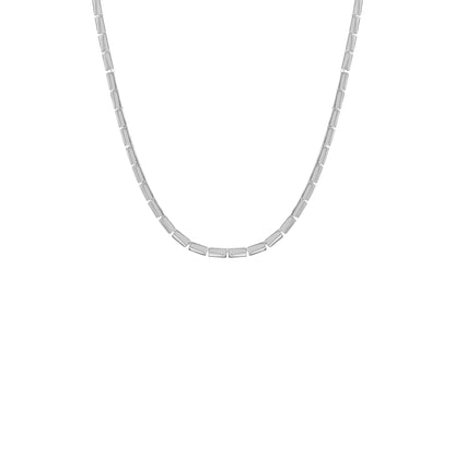 COLAR DE CANUTILHOS LISO PRATA 925