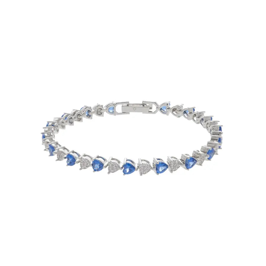 PULSEIRA RIVIERA MINI HEART BANHO EM RÓDIO