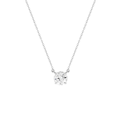COLAR PONTO DE LUZ MOISSANITE 1.OCT 6,5MM - PRATA