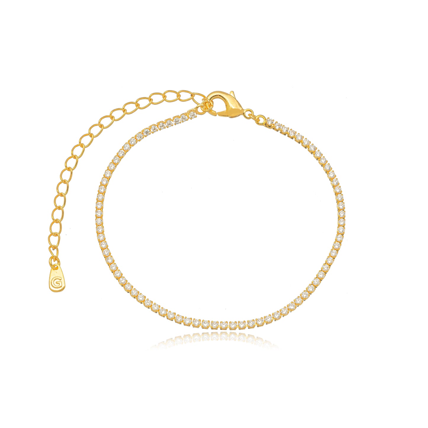 PULSEIRA RIVIERA CRAVEJADA ZIRCÔNIAS COM EXTENSOR