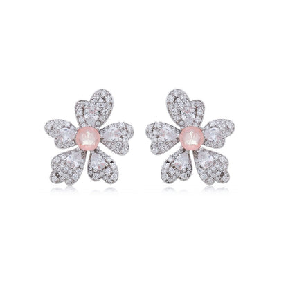 BRINCO FLOWER CRAVEJADO CENTRO EM MORGANITA