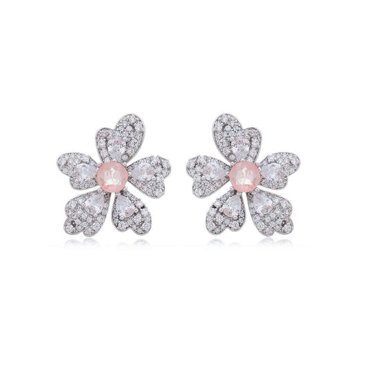 BRINCO FLOWER CRAVEJADO CENTRO EM MORGANITA