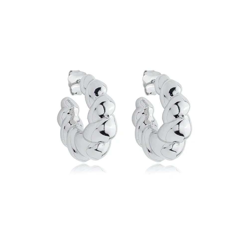 BRINCO ARGOLA CROASSAINT MÉDIO BANHO EM RÓDIO