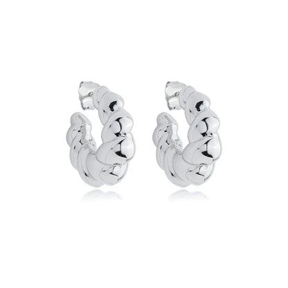 BRINCO ARGOLA CROASSAINT MÉDIO BANHO EM RÓDIO