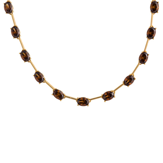 COLAR RIVIERA OVAL FIO FACA ZIRCÔNIA