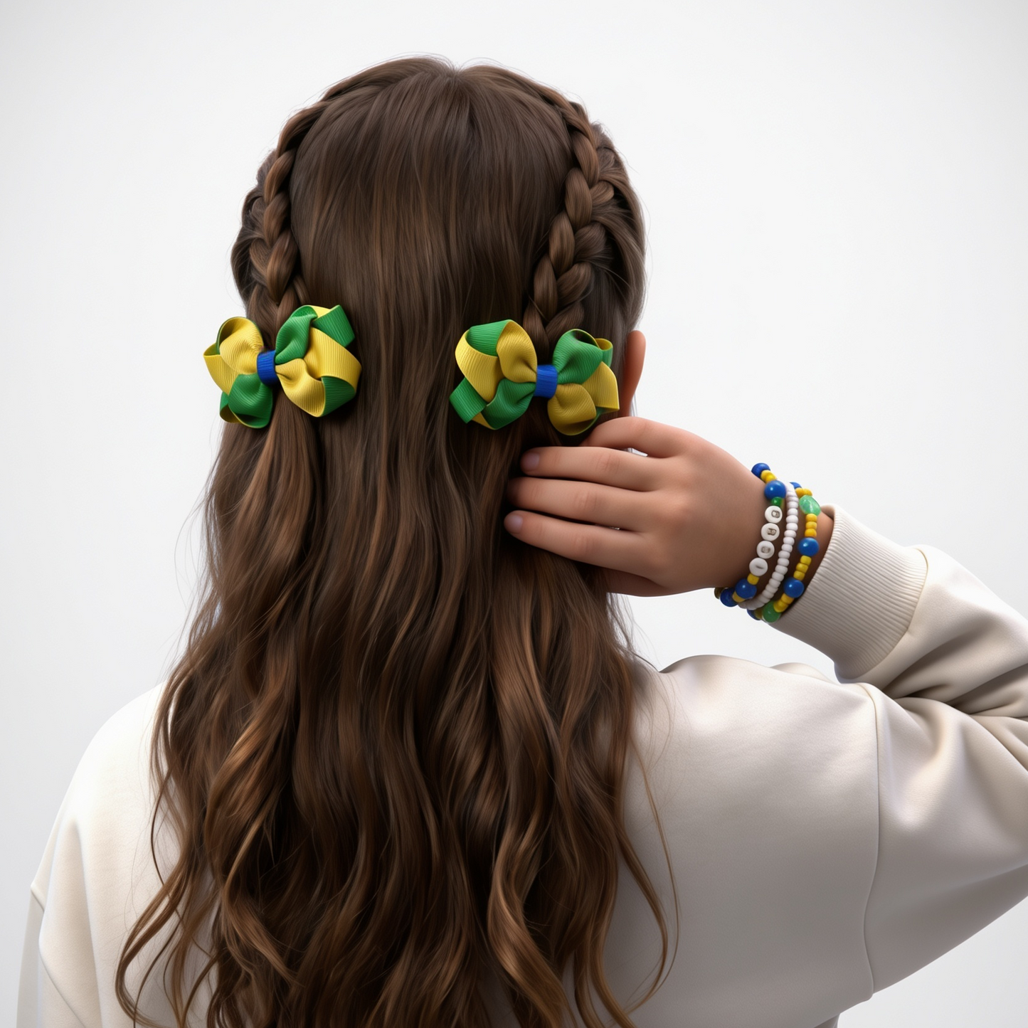 CONJUNTO KIDS COPA PRESILHAS COM LAÇO E TRIO DE PULSEIRAS