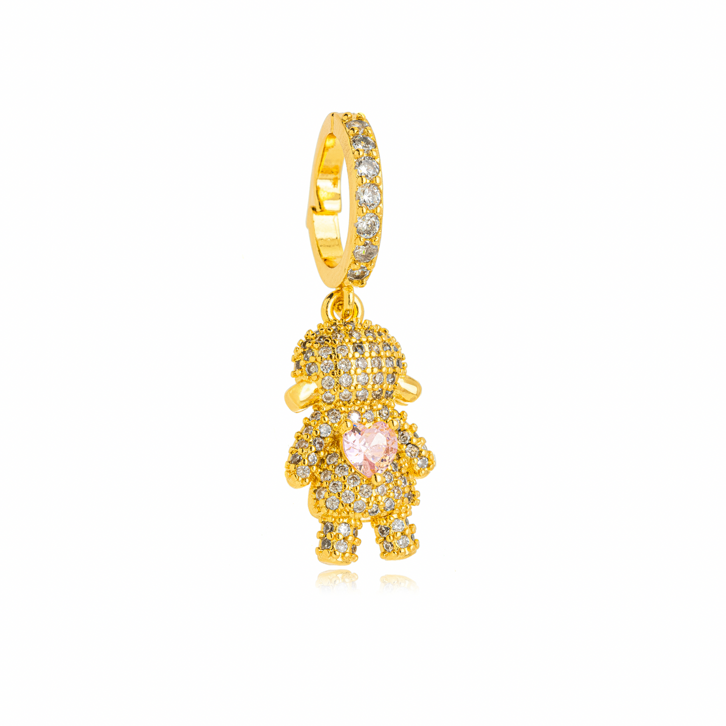 PINGENTE CRAVEJADO BANHO NO OURO 18K
