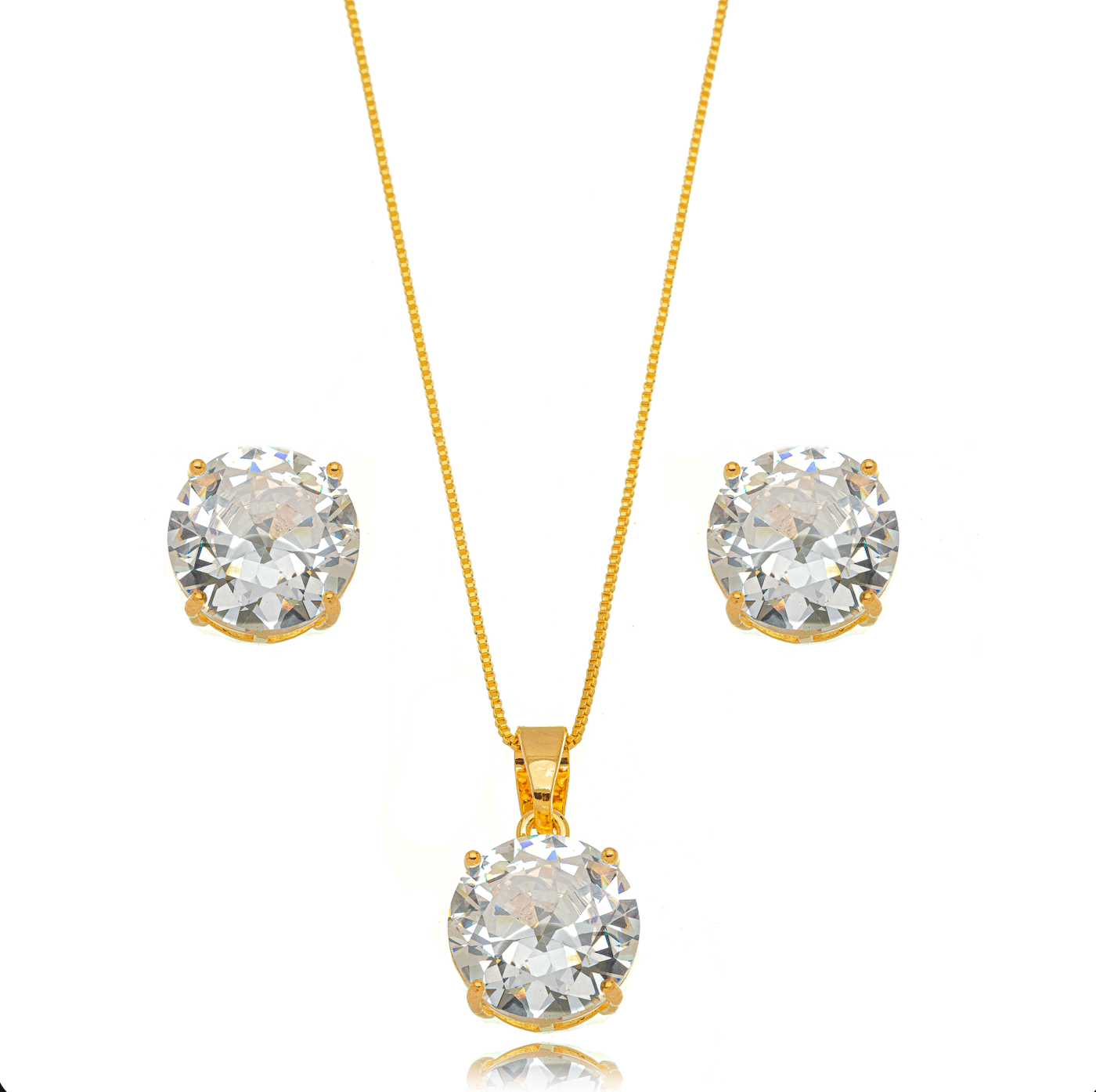CONJUNTO PONTO DE LUZ BRINCO E COLAR