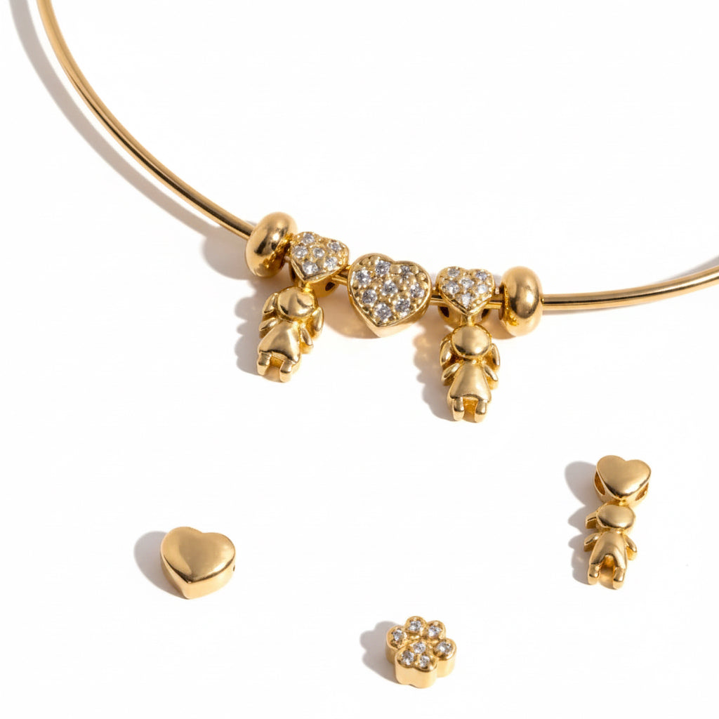 PINGENTE FILHO CORAÇÃO MICRO ZIRCÔNIA  BANHO NO OURO 18K