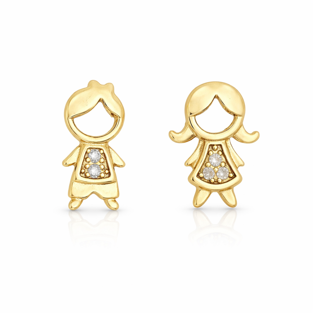 PINGENTE FILHO CRAVEJADO BANHO NO OURO 18K
