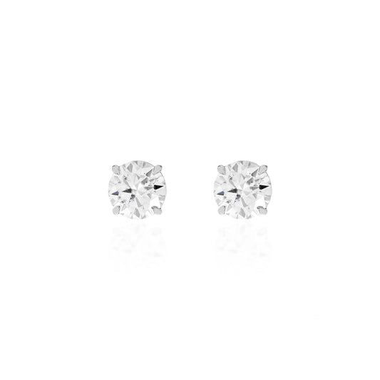 BRINCO PONTO DE LUZ MOISSANITE 4.6CT - 11MM EM PRATA