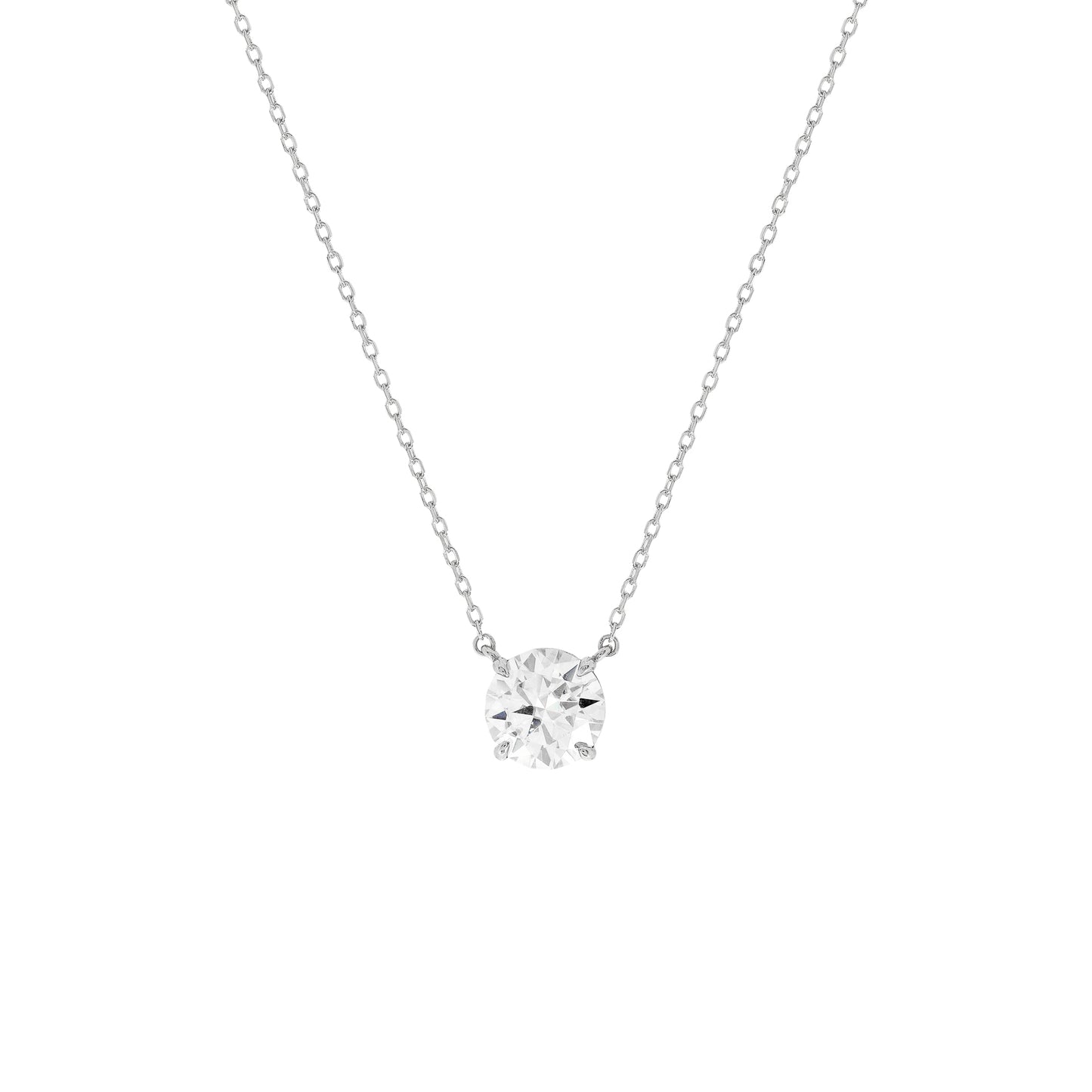COLAR PONTO DE LUZ 0.5CT 5MM - PRATA