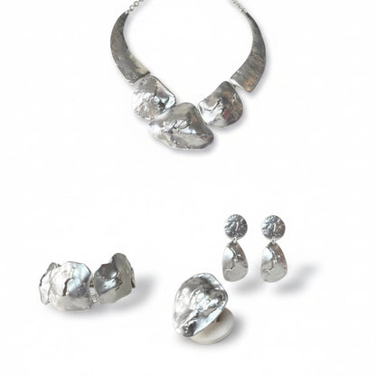 CONJUNTO MAXI COMPLETO: COLAR, BRINCO, PULSEIRA E ANEL