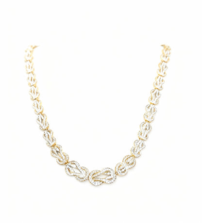 CONJUNTO INFINITO COM DUPLA DE BRINCOS E COLAR CREVEJADO