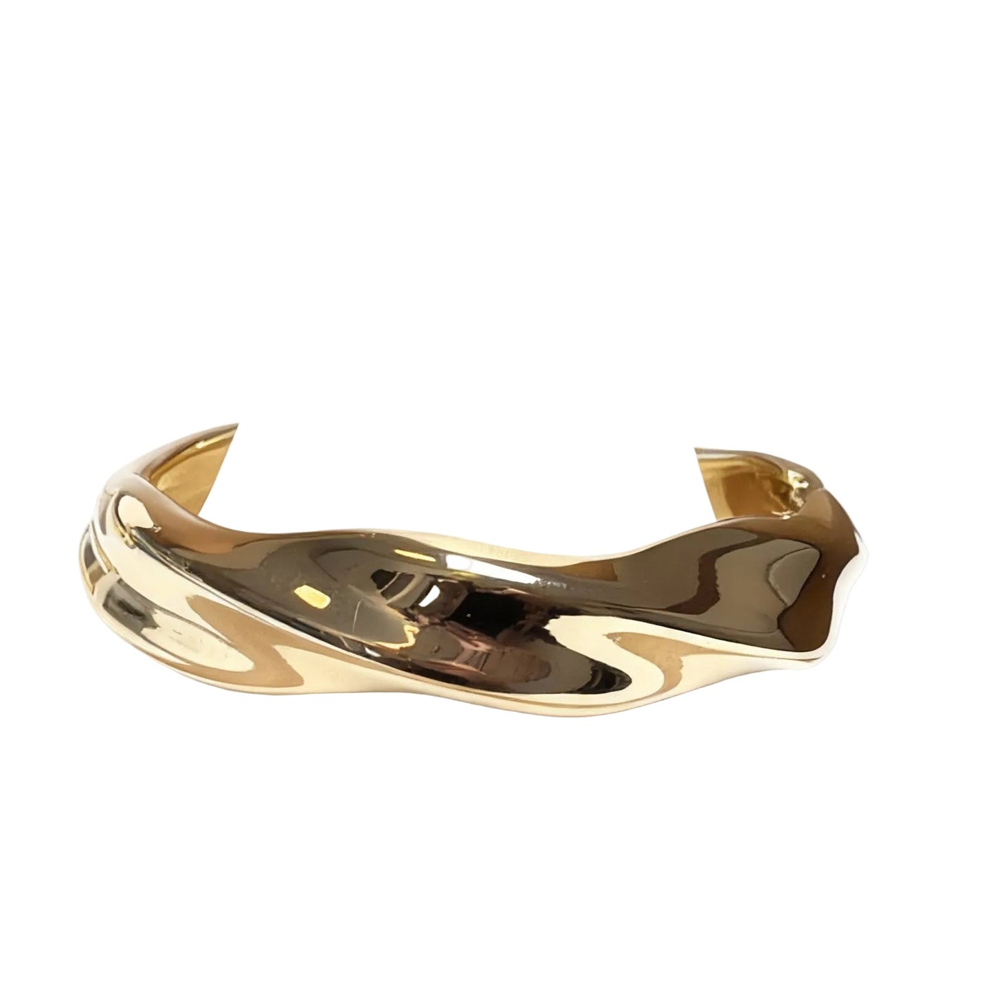 BRACELETE TORCIDO LISO DOURADO