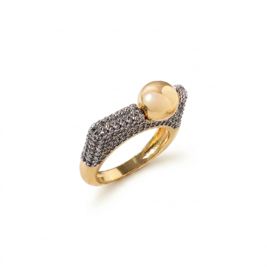 ANEL MICRO ZIRCÔNIAS BANHO EM OURO 18K N16