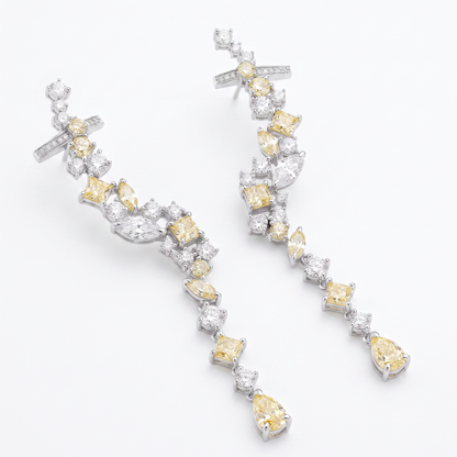 BRINCO EARCUFF YELLOW FANCY PRATA 925