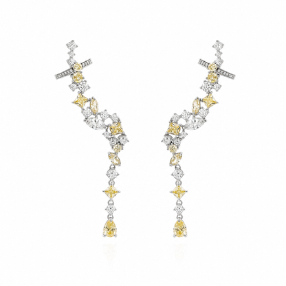 BRINCO EARCUFF YELLOW FANCY PRATA 925