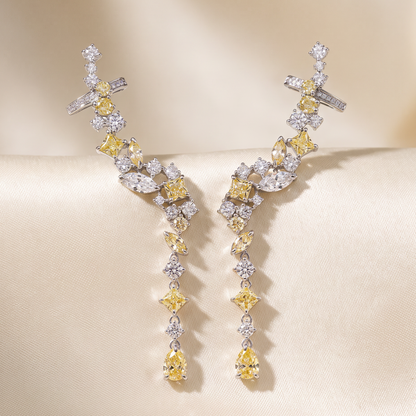 BRINCO EARCUFF YELLOW FANCY PRATA 925