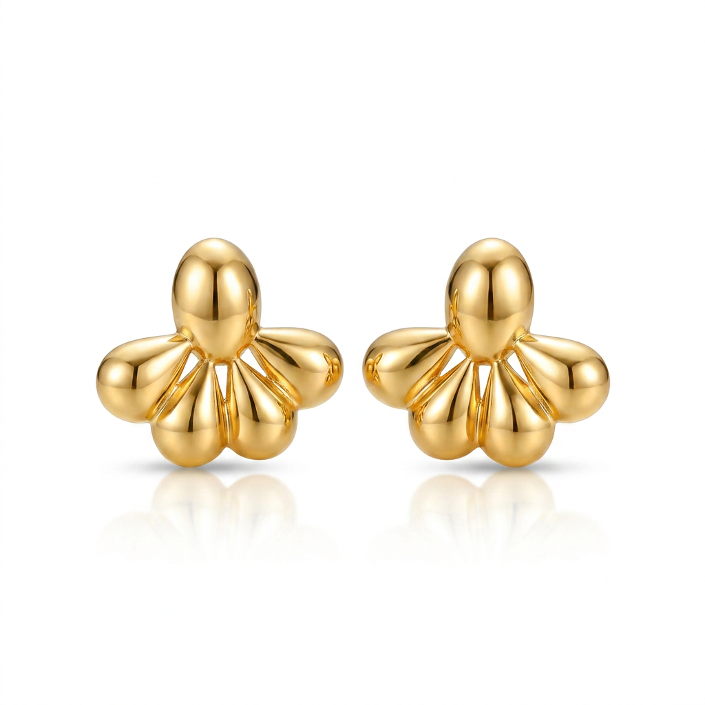 BRINCO GOSTAS LISO BANHEO EM OURO 18K