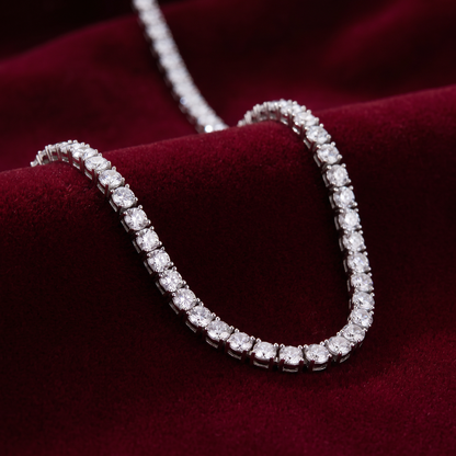 COLAR RIVIERA MOISSANITE 8.4CT - 2.5MM EM PRATA 925 COM BANHO EM RÓDIO
