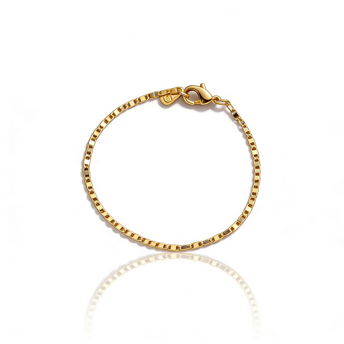 PULSEIRA MASCULINA PIASTRINE BANHO EM OURO 18K