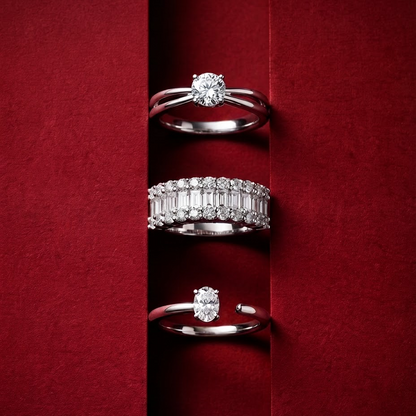 ANEL SOLITÁRIO QUATRO GARRAS MOISSANITE 0,3CT 4,0MM EM PRATA 925 COM BANHO EM RÓDIO