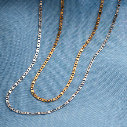 COLAR MASCULINO PIASTRINE BANHO EM OURO 18K